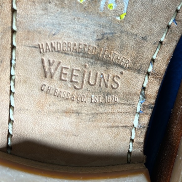 G. H. Bass & Co. Weejuns Blue Pebble Leather Loafer Size 9 - Picture 8 of 8